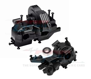 GPM TS01213 ALUMINUM FRONT & REAR BULKHEAD 8920 8928 8987 FOR 1/8 MAXX SLASH 1/10 MAXX WIDE MAXX MONSTER - BLACK - TS01213-BK