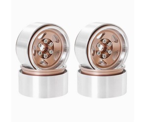 ALUMINUM 5 SPOKE RIM SET 115 X 45mm 12mm HEX For 1/10 RC TRAXXAS TRX-4 AXIAL RACING SCX10 CAPRA CRAWLER - COPPER - RS-WH5131/CO