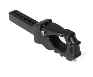 METAL HITCH TRAILER TOW HOOK FOR AXIAL RACING SCX10 CAPRA TRAXXAS TRX-4 TRX-6 CRAWLER TRUCK - BLACK - RS-BTH03/BK