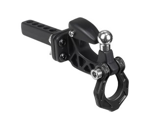 METAL HITCH TRAILER TOW HOOK W. RING FOR AXIAL RACING SCX10 CAPRA TRAXXAS TRX-4 TRX-6 CRAWLER TRUCK - BLACK - RS-BTH04/BK