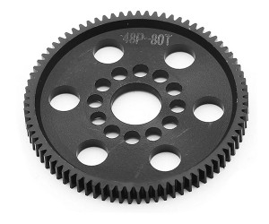 UNVERSIAL DERLIN 48 PICTCH SPUR GEAR 75T - 90T FOR 1/10 3RACING SAKURA D4 D5S XI SPORT ADVANCE S TOURING CAR - 80T - RS-SG4880T