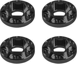 EXTENDED MULTI HEIGHT METAL CRAWLER WHEEL 12mm HEX HUB - BLACK  For 1/10 RC TRAXXAS TRX-4 TRX-6 AXIAL SCX10 RBX10 CARRA CRAWLER - 6mm - RS-HEX1206-BK