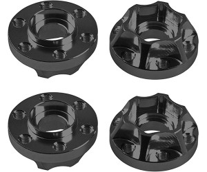 EXTENDED MULTI HEIGHT METAL CRAWLER WHEEL 12mm HEX HUB - BLACK  For 1/10 RC TRAXXAS TRX-4 TRX-6 AXIAL SCX10 RBX10 CARRA CRAWLER - 9mm - RS-HEX1209-BK
