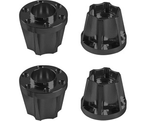 EXTENDED MULTI HEIGHT METAL CRAWLER WHEEL 12mm HEX HUB - BLACK  For 1/10 RC TRAXXAS TRX-4 TRX-6 AXIAL SCX10 RBX10 CARRA CRAWLER - RS-HEX1218-BK