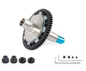 Steel M0.8 57T SLIPPER SET W. PINION GEAR SET ARA310949 AR310881 FOR 1/10 BIG ROCK GRANITE KRATON SENTON 1/8 TYPHON 3S BLX - LIGHT BLUE - RS-AR310881/LB