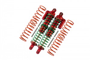 GPM TXM12170 ALUMINIUM FRONT/REAR ADJUSTABLE SPRING  SHOCKS TRAXXAS XMAXX - Red - TXM12170-R-G