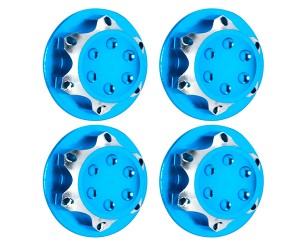 ALUMINUM 17mm LOCK NUT HEX FOR 1/7 1/8 ARRMA LOSI RC CAR BUGGY MONSTER - LIGHT BLUE - RS-LN17/LB