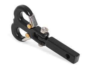 METAL 2 WAY WINCH RESCUE TOW HOOK DROP HITCH RECEIVER FOR 1/10 RC TRAXXAS TRX-4 AXIAL RACING SCX10 GEN 7 GEN 8 CRAWLER - RS-BTH05/BK