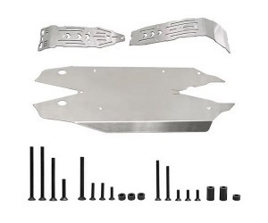 STAINLESS STEEL MAIN CHASSIS SKID PLATE PROTECTION ARA320733 FOR ARRMA 1/8 MOJAVE 4X4 4S BLX TRUCK ARA4404 - TSP-ARA320733