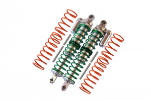 GPM TXM12170 ALUMINIUM FRONT/REAR ADJUSTABLE SPRING  SHOCKS TRAXXAS XMAXX - Silver - TXM12170-S-G