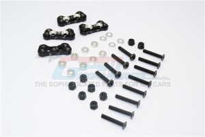GPM GM028FR ALUMINIUM FRONT & REAR ADJUSTABLE DAMPER MOUNT G-MADE R1 ROCK BUGGY - Black - GM028FR-BK