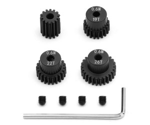 STEEL M0.6 PINION MOTOR GEAR SET - 14T 19T 22T 26T FOR 1/19 RC TAMIYA RC CAR - RS-PG0614192226T