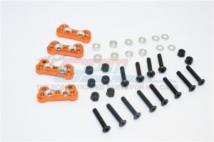 GPM GM028FR ALUMINIUM FRONT & REAR ADJUSTABLE DAMPER MOUNT G-MADE R1 ROCK BUGGY - Orange - GM028FR-OR
