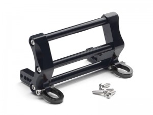 ALUMINUM LCG FRONT BUMPER TOW HOOK SET FOR 1/10 RC TRAXXAS TRX-4 AXIAL RACING SCX10 CRAWLER TRUCK - RS-TRX48866LCG-BK