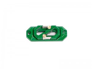 UNIVERSAL MAGNETIC ALUMINUM WINCH DUAL HOOK FOR 1/8 1/10 RC CRAWLER WINCH TRAXXAS TRX-4 SCX10 II III - GREEN - WH03-GR