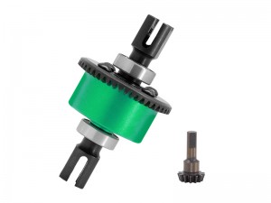 ALUMINUM FRONT / REAR DIFF SET 42T 15T AR220028 FOR ARRMA 1/7 INFRACTION LIMITLESS 1/8 TYPHON 6S BLX ARA109001 ARA109011 ARA8306 ARA8406 - GREEN - RS-AR220028B/GR