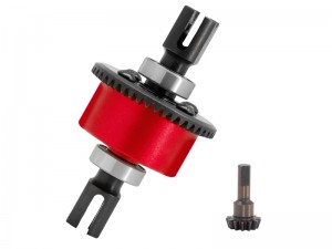 ALUMINUM FRONT / REAR DIFF SET 42T 15T AR220028 FOR ARRMA 1/7 INFRACTION LIMITLESS 1/8 TYPHON 6S BLX ARA109001 ARA109011 ARA8306 ARA8406 - RED - RS-AR220028B/RE