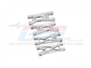 GPM LMB5556 7075 ALLOY FRONT & REAR LOWER ARMS LOS-1768  FOR LOSI 1/24 Micro-B 2WD Buggy RTR LOS00007  - SILVER - LMB5556-S