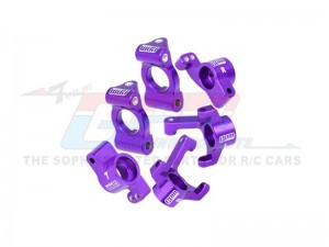 GPM LMB192122 7075 ALLOY FRONT CASTER BLOCKS & FRONT SPINDLES & REAR HUBS FOR LOSI 1/24 Micro-B 2WD Buggy RTR LOS00007  - PURPLE - LMB192122-P