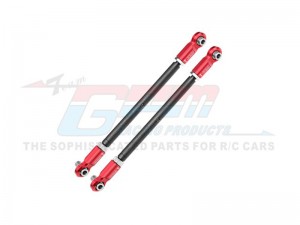 GPM XRT047S 4140 CARBON STEEL ADJUSTABLE FRONT STEERING ROD WITH 7075 ALLOY ENDS 7897 FOR TRAXXAS 1/6 4WD XRT 8S X-MAXX Wide kit MONSTER  - RED - XRT047S-R