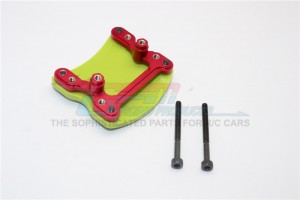 GPM GM168F/R ALUMINIUM And PLASTIC FRONT/REAR SKID PLATE MOUNT 1/10 RC G-MADE R1 ROCK BUGGY - Red - GM168F/R-R