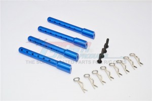 ALUMINIUM FRONT+REAR BODY POST WITH CLIPS GMADE R1 ROCK BUGGY - Blue - GM201FR-B