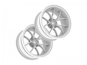 3RACING SAK-D646 M6 SPOKE Y SHAPE 6mm OFFSET  - WHITE FOR 1/10 SAKURA D6 SPORT DRIFT CAR - SAK-D646