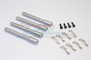 ALUMINIUM FRONT+REAR BODY POST WITH CLIPS GMADE R1 ROCK BUGGY - GM201FR-GS
