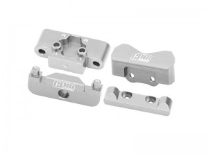 GPM LMB0089 ALLOY FRONT BULKHEAD & REAR PIN MOUNTS FOR LOSI 1/24 Micro-B 2WD Buggy LOS00007 - SILVER - LMB0089-S