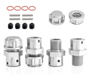 ALUMINUM +10mm EXTENDED WHEEL 17MM HEX ADAPTOR ARA311035 ARAC9763 FOR 1/7 FIRETEAM INFRACTION MOJAVE FALONY 1/8 KRATON OUTCAST 6S BLX - SILVER - RS-ARA31103510MM/SI