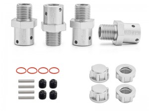 ALUMINUM +13mm EXTENDED WHEEL 17MM HEX ADAPTOR ARA311035 ARAC9763 FOR 1/7 FIRETEAM INFRACTION MOJAVE FALONY 1/8 KRATON OUTCAST 6S BLX - SILVER - RS-ARA31103513MM/SI