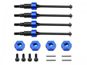 STEEL FRONT & REAR AXLE CVD DRIFT SHAFT & HEX ADAPTOR ARA311198 FOR ARA2102 1/18 GRANITE  TYPHON GROM - RS-ARA311198/BU