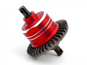 METAL FRONT / REAR COMPLETE DIFF SET V2 5381 6882 5379 FOR 1/10 TRAXXAS SLASH 4X4 VXL STEMPEDE RUSTLER HOSS RC TRUCK - RED - RS-TRX5381V2/RE