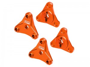 GPM HS2010 7075 ALLOY FRONT & REAR WHEEL HEXES FOR 1/10 TAMIYA  1/10 HOTSHOT II 2024 BUGGY 58737 - HS2010-OR