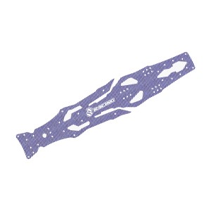 3RACING SAK-D603GA CARBON GRAPHITE MAIN CHASSIS FOR 1/10 RC SAKURA D6 SPORT D6S DRIFT CAR - BLUE - SAK-D603GA/BU