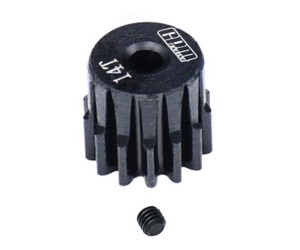 GPM LMB014TS 40Cr STEEL PINION MOTOR GEAR - 14T / 15T / 16T / 17T / 18T 0.5M 2mm Shaft For LOSI 1/24 Micro-B 2WD Buggy LOS00007 - 14T - LMB014TS-BK