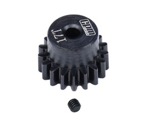 GPM LMB014TS 40Cr STEEL PINION MOTOR GEAR - 14T / 15T / 16T / 17T / 18T 0.5M 2mm Shaft For LOSI 1/24 Micro-B 2WD Buggy LOS00007 - 17T - LMB017TS-BK