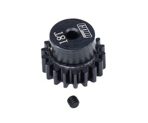 GPM LMB014TS 40Cr STEEL PINION MOTOR GEAR - 14T / 15T / 16T / 17T / 18T 0.5M 2mm Shaft For LOSI 1/24 Micro-B 2WD Buggy LOS00007 - 18T - LMB018TS-BK