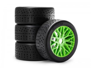 RUBBER TIRE & RIM SET 100/42 2.9 100 X 42mm 17mm HEX ARA550063 FOR ARRMA 1/7 INFRACTION LIMITLESS F1 6S BLX - RS-TY1024417/GR