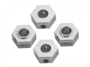 ALUMINUM 7075 WHEEL HEX ADAPTOR 17mm + 1.5mm Width FOR 1/6 AXIAL RACING SCX-6 CRAWLER AXI05000 AXI05001T1 - RS-AXI252011/SI