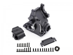 ALUMINUM FRONT / REAR BULKHEAD GEARBOX AR310854 FOR ARRMA 1/7 BIG ROCK FELONY FIRETEAM INFRACTION LIMITLESS  MOJAVE 1/8 KRATON NOTORIOUS TYPHON 6S BLX - BLACK - RS-AR310854-BK