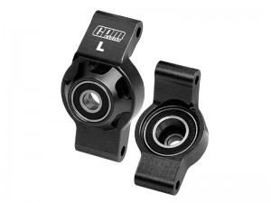 GPM TXMM022 7075 ALLOY REAR HUB STUB AXLE CARRIERS WITH OVERSIZE BEARING 10752 FOR 1/10 TRAXXAS MINI MAXX / MINI XRT / MINI SLASH - BLACK - TXMM022-BK