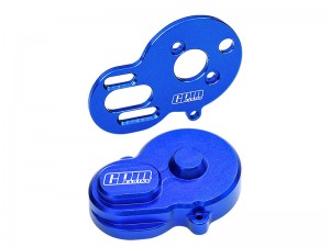 GPM LMB1838 7075 ALLOY MOTOR PLATE & REAR MAIN GEAR COVER LOS-1769 FOR LOSI 1/24 Micro-B 2WD Buggy LOS00007 - BLUE - LMB1838-B
