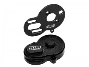 GPM LMB1838 7075 ALLOY MOTOR PLATE & REAR MAIN GEAR COVER LOS-1769 FOR LOSI 1/24 Micro-B 2WD Buggy LOS00007 - BLACK - LMB1838-BK