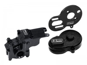 GPM 7075 ALLOY MOTOR PLATE & REAR MAIN GEAR COVER TRANSMISSION CASE LOS-1769 FOR LOSI 1/24 Micro-B 2WD Buggy LOS00007 - BLACK - LMB131838-BK