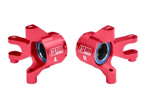 GPM TXMM021 7075 ALLOY FRONT STEERING BLOCKS WITH OVERSIZE BEARING 10736 FOR TRAXXAS MINI MAXX MINI XRT MINI SLASH - RED - TXMM021-R