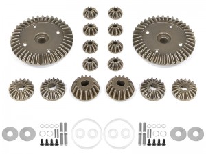 METAL FRONT & REAR  DIFF GEAR SET STEEL RING PROPELLER BEVEL GEAR FOR 1/10 TAMIYA TT-02 TT-02D XM-01 BT-01 XV-02 RC CAR - RS-TA20049