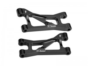 GPM TXMM054 7075 ALLOY FRONT UPPER SUSPENSION ARMS 10731 FOR 1/10 TRAXXAS MINI MAXX MONSTER TRUCK 107154-1 - BLACK - TXMM054-BK