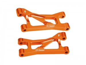 GPM TXMM054 7075 ALLOY FRONT UPPER SUSPENSION ARMS 10731 FOR 1/10 TRAXXAS MINI MAXX MONSTER TRUCK 107154-1 - ORANGE - TXMM054-OR