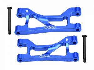GPM TXMM057 7075 ALLOY REAR UPPER SUSPENSION ARMS 10730 FOR 1/10 TRAXXAS MINI MAXX MONSTER TRUCK 107154-1 - BLUE - TXMM057-B